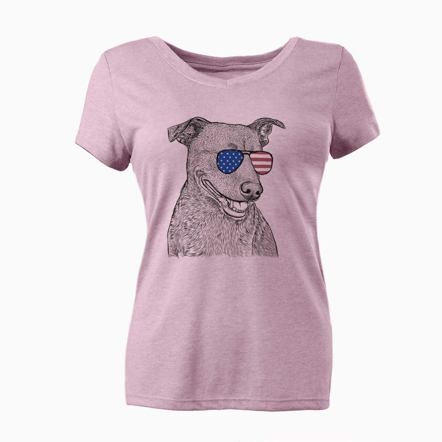 USA Honey the Lab Pit Mix - Women's Perfect V-neck Shirt