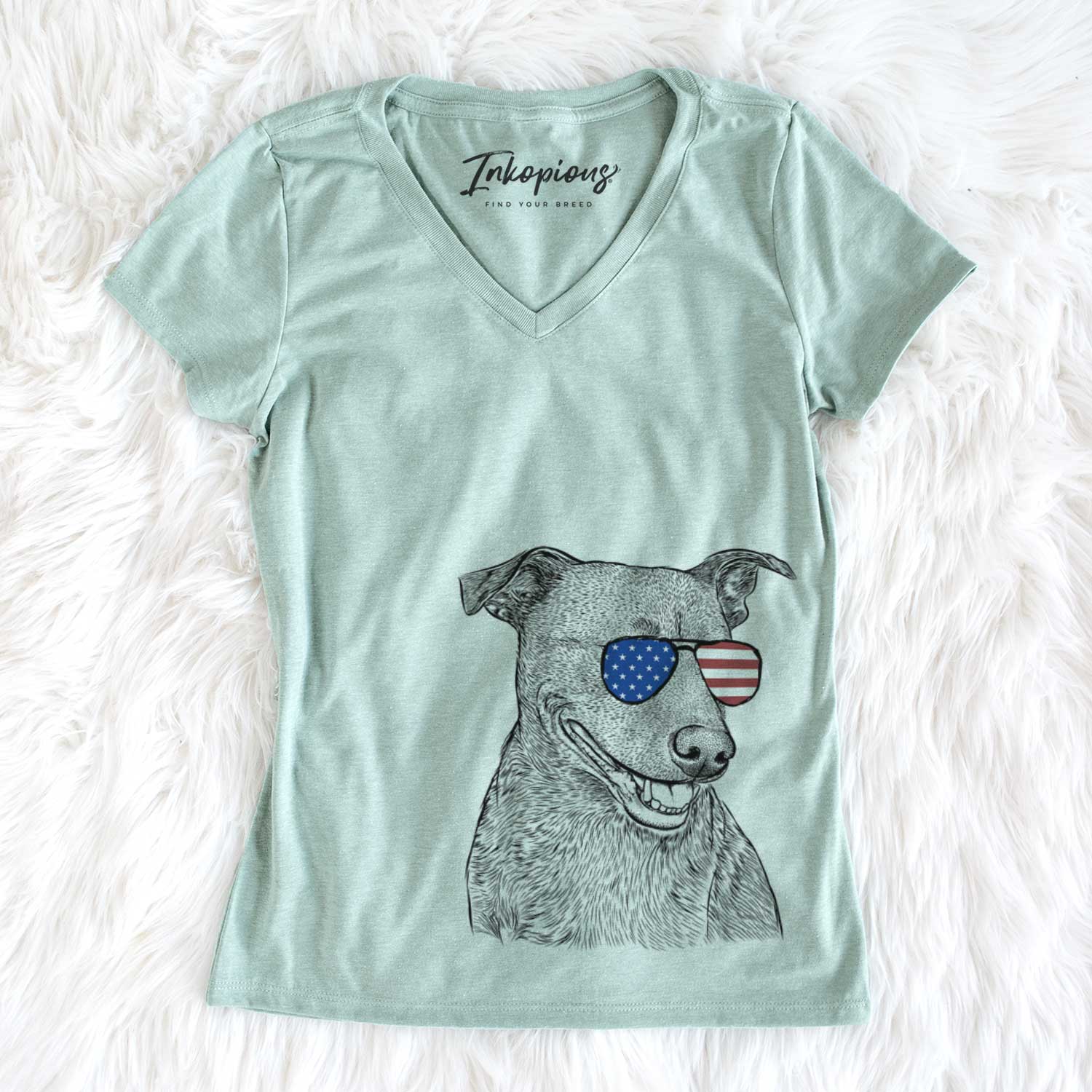 USA Honey the Lab Pit Mix - Women's Perfect V-neck Shirt