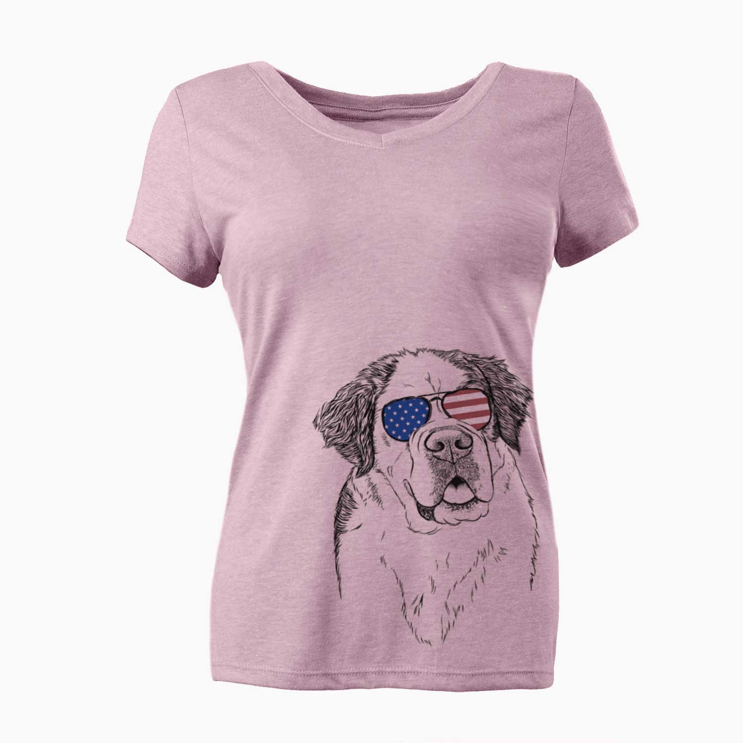 USA Hook the Saint Bernard - Women's Perfect V-neck Shirt