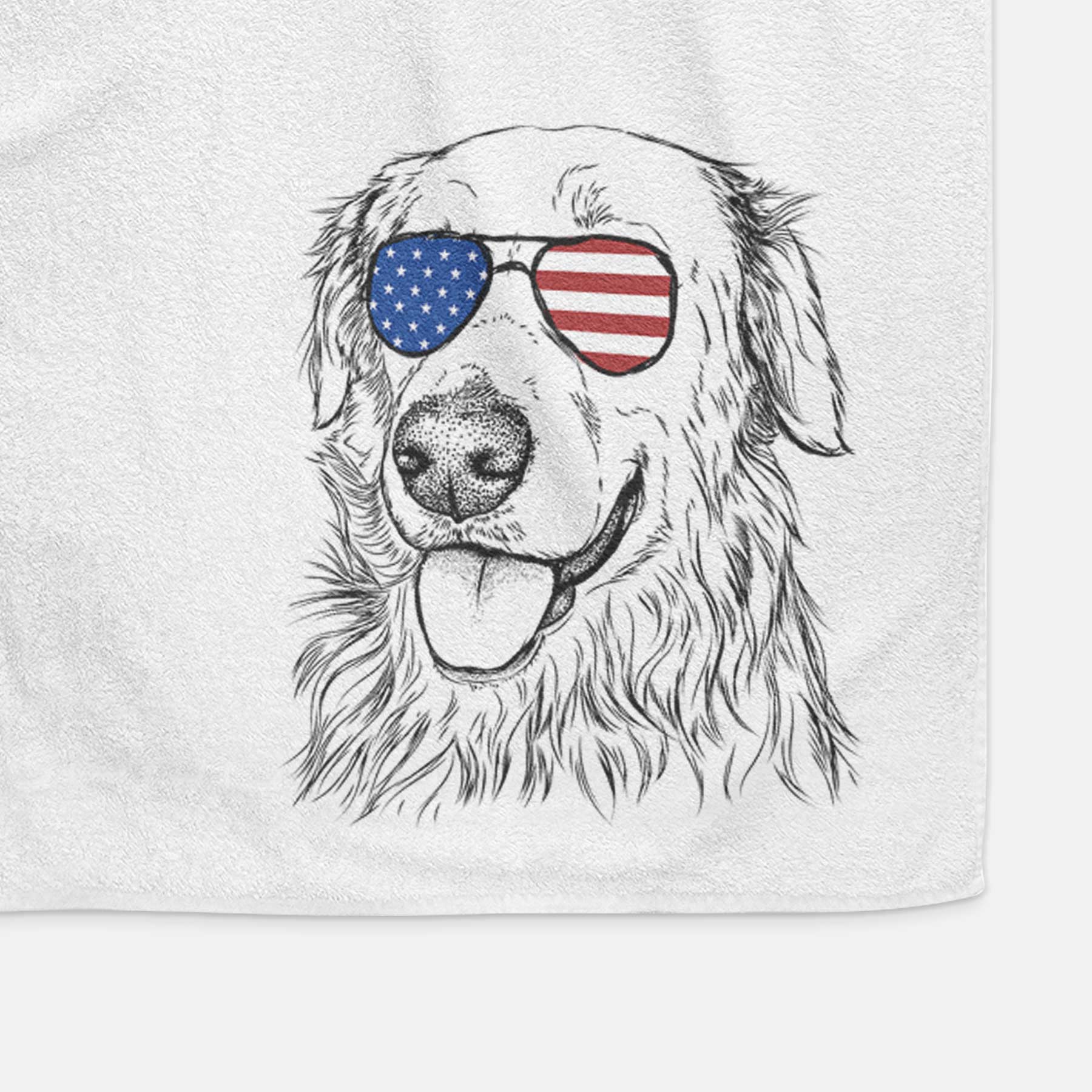 Hopper the Golden Retriever Decorative Hand Towel