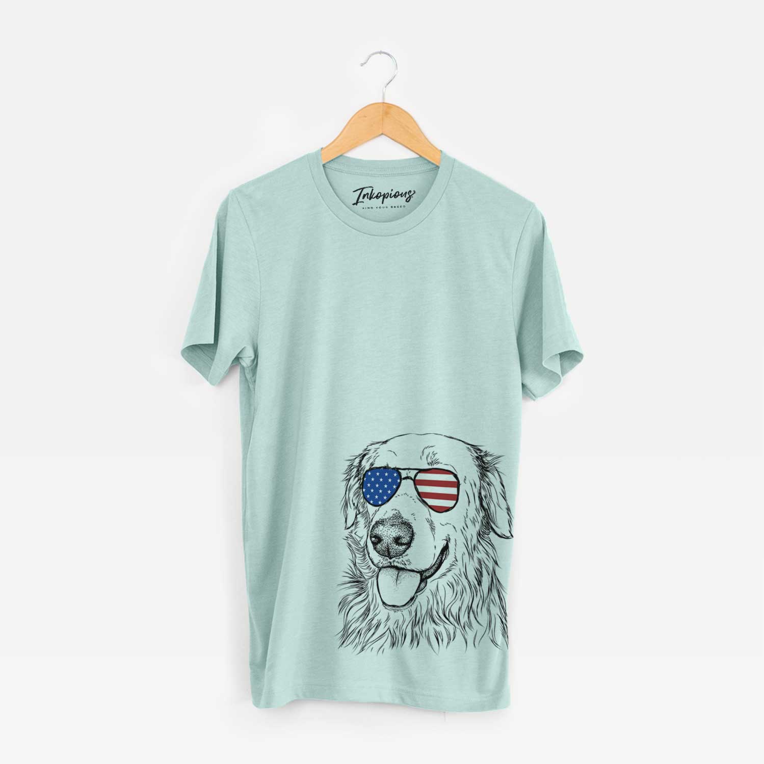 USA Hopper the Golden Retriever - Unisex Crewneck