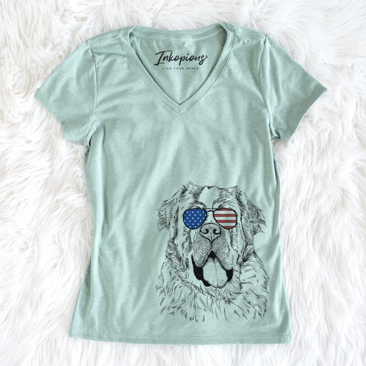 USA Hoss the Saint Bernard - Women's Perfect V-neck Shirt