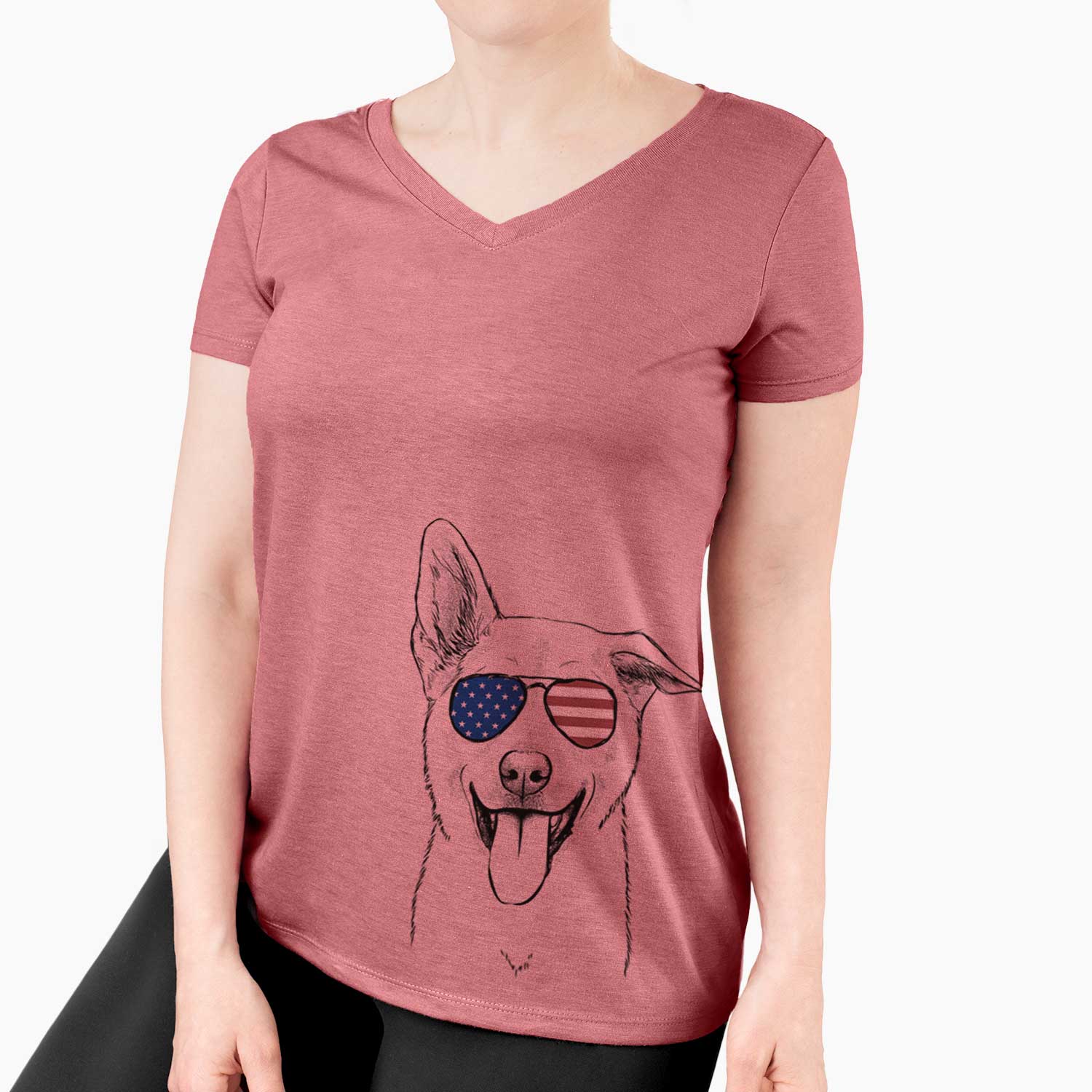 USA Hoya the Korean Jindo - Women's Perfect V-neck Shirt