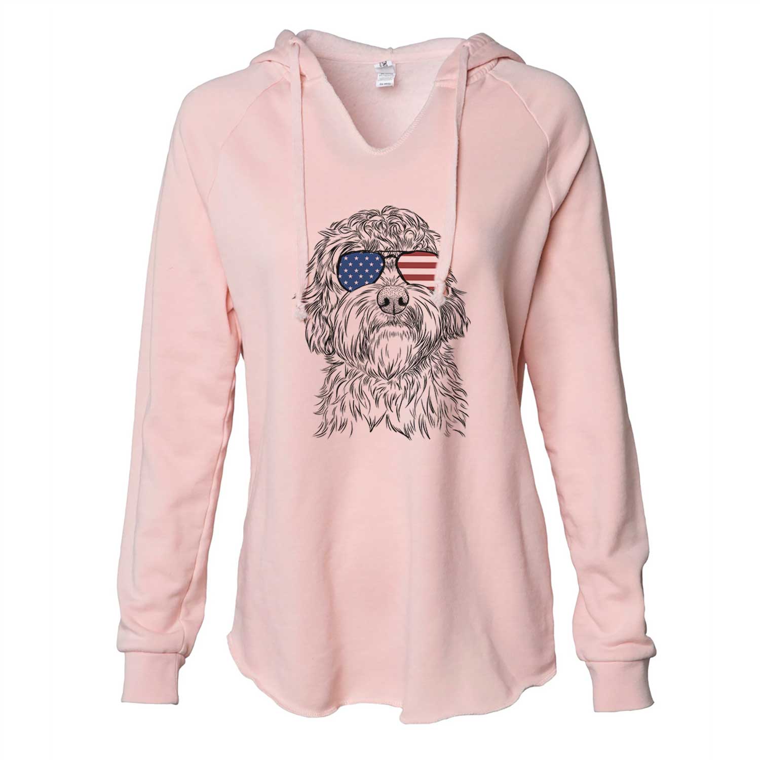 USA Huckleberry the Australian Labradoodle - Cali Wave Hooded Sweatshirt