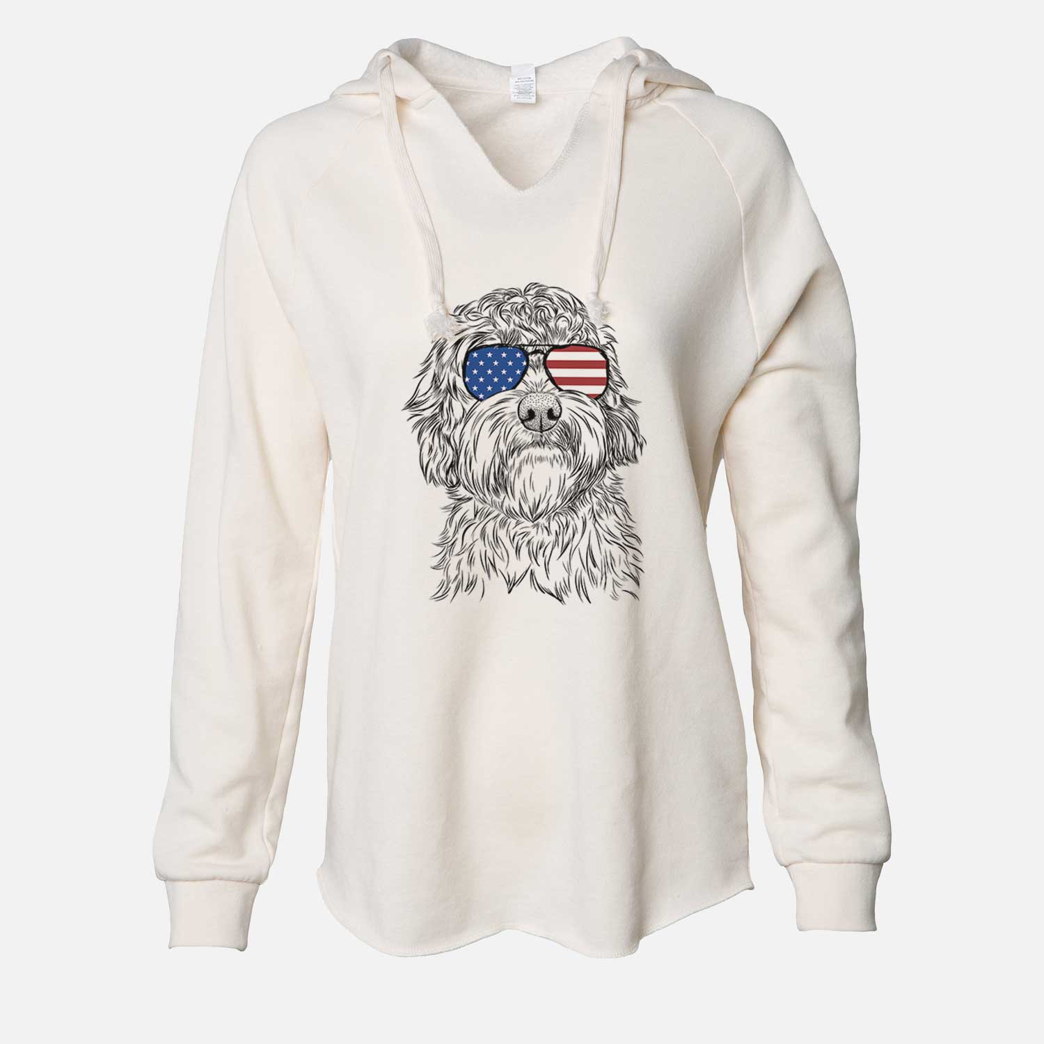 USA Huckleberry the Australian Labradoodle - Cali Wave Hooded Sweatshirt