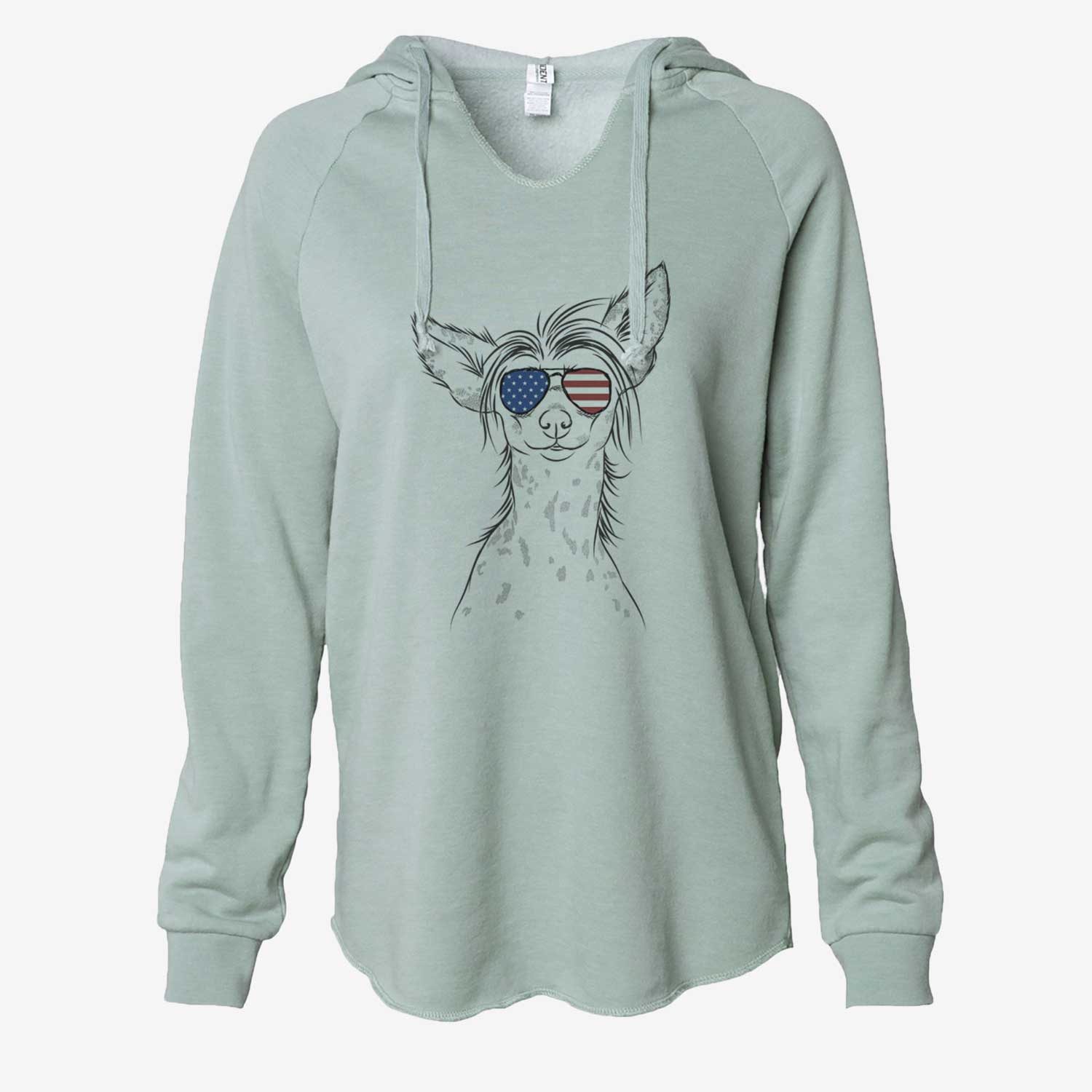 USA Hudson the Chinese Crested - Cali Wave Hooded Sweatshirt