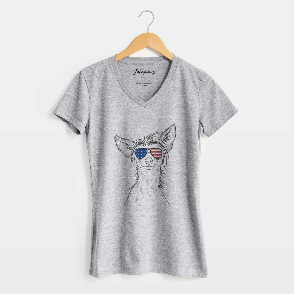 USA Hudson the Chinese Crested - Women's Perfect V-neck Shirt