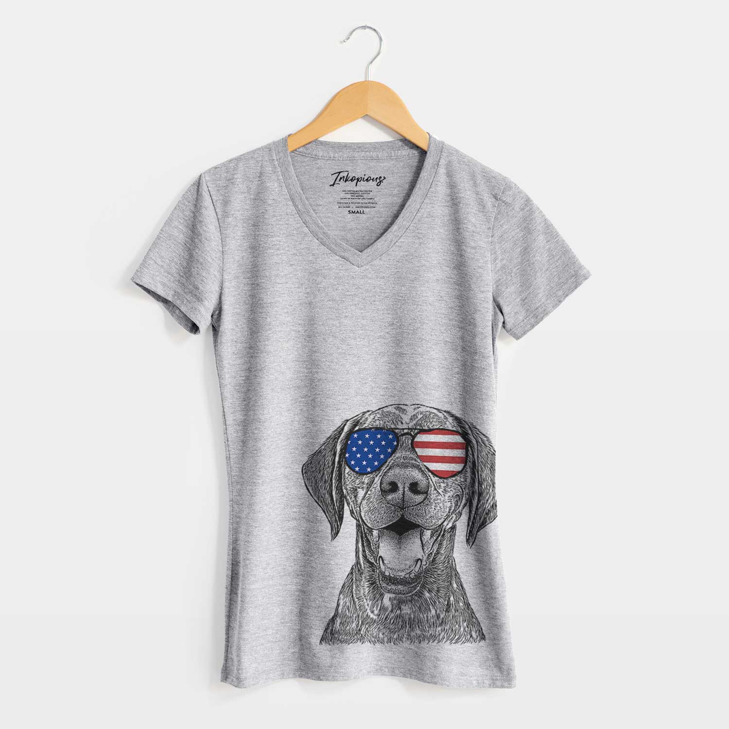 USA Hudson the German Shorthaired Pointer - Women's Perfect V-neck Shirt