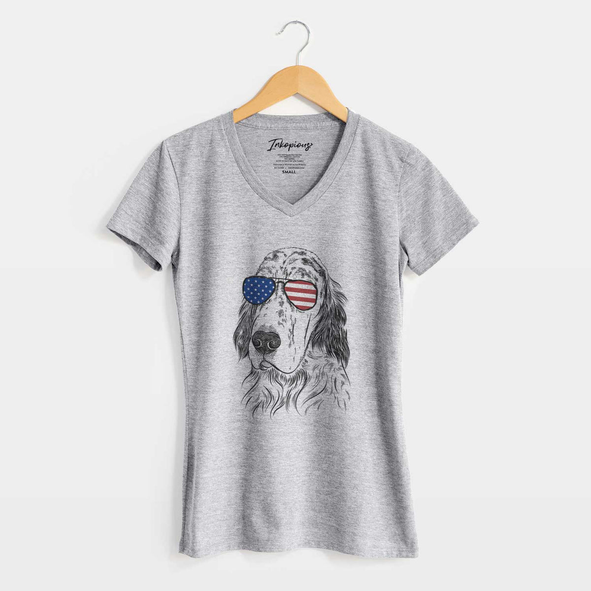USA Hutch the English Setter - Women's Perfect V-neck Shirt