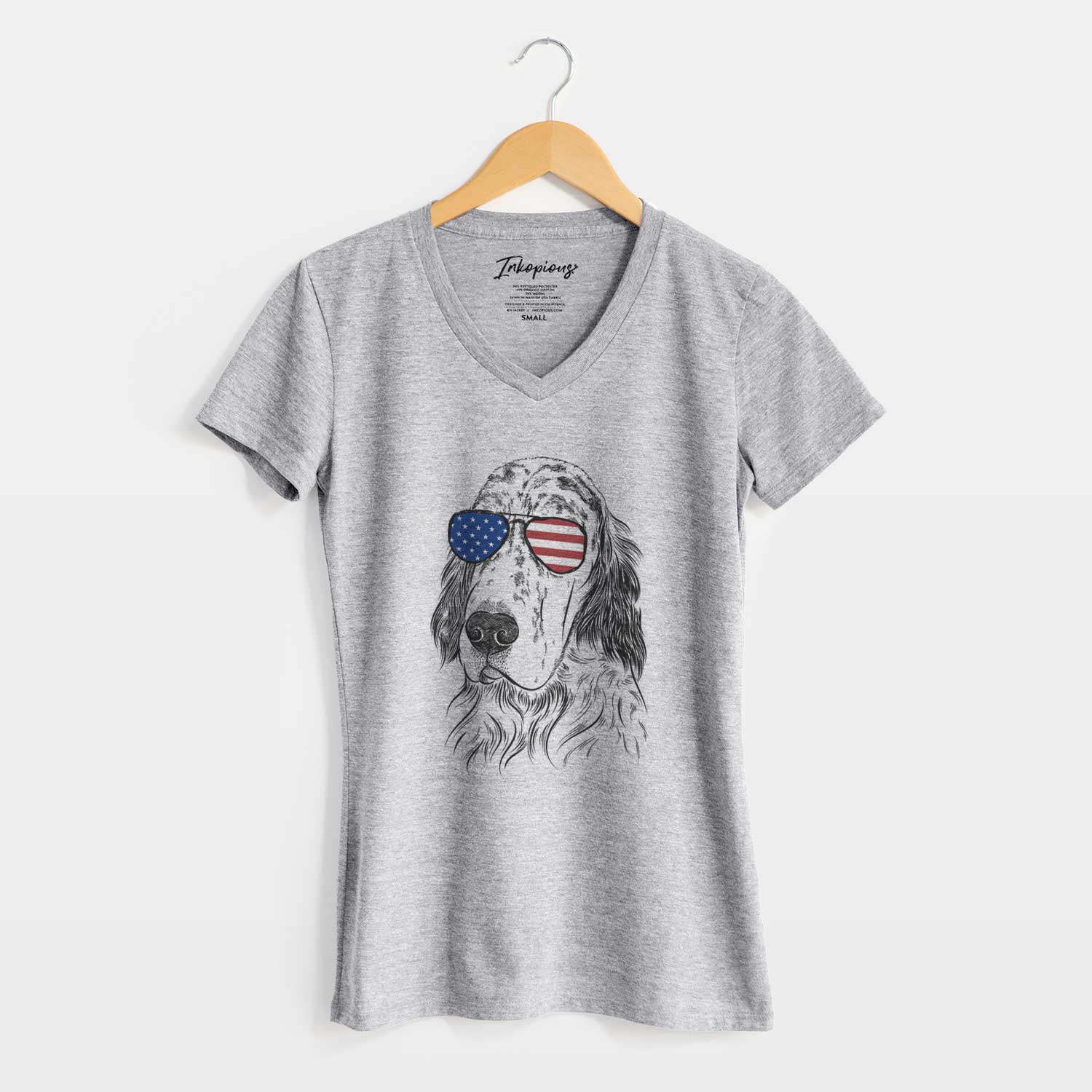 USA Hutch the English Setter - Women's Perfect V-neck Shirt