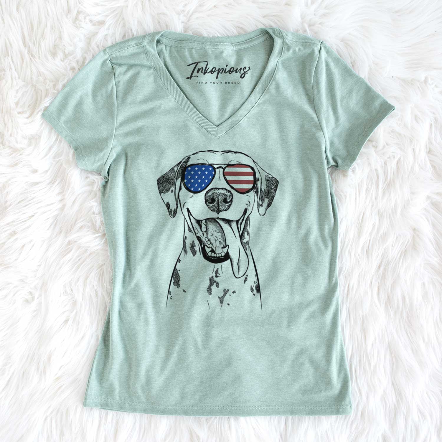 USA Hydro the Dalmatian - Women's Perfect V-neck Shirt