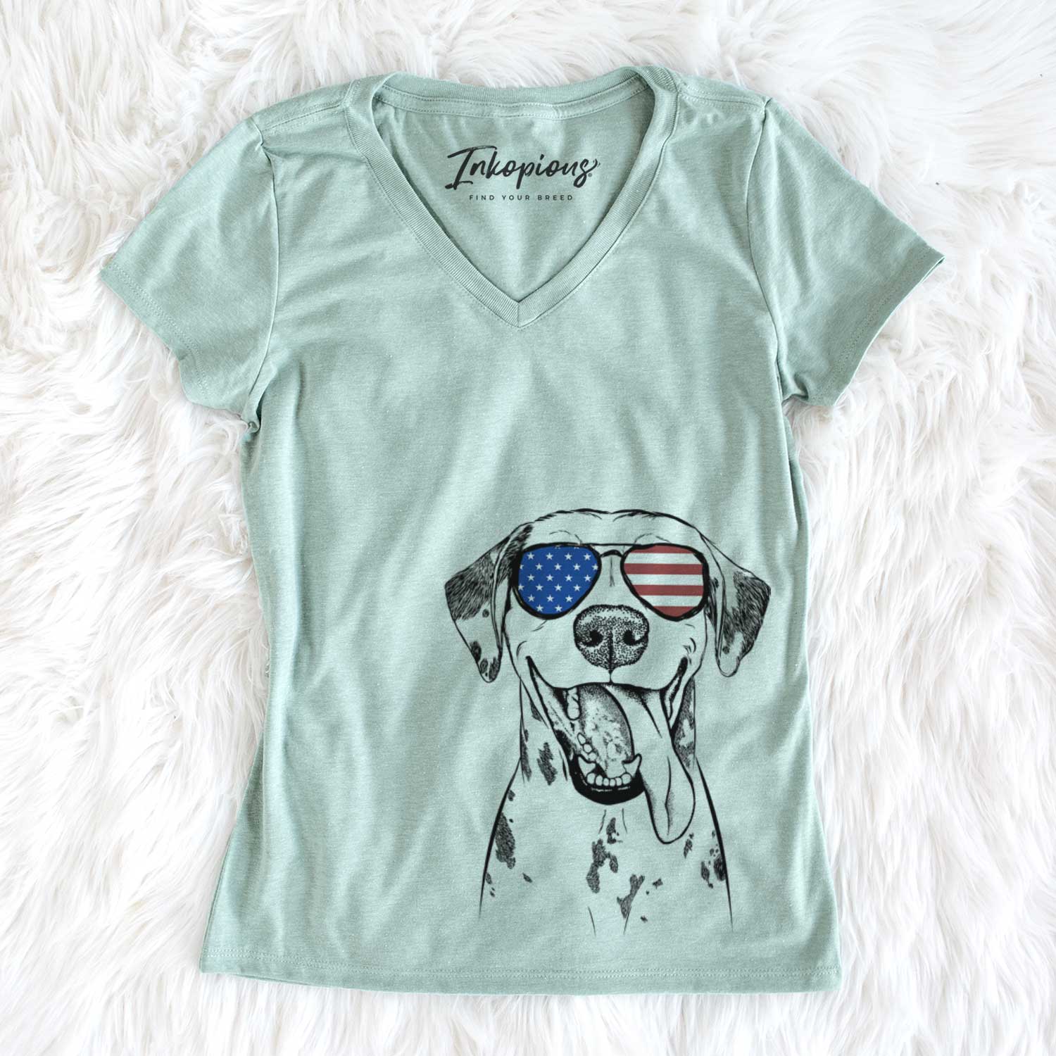 USA Hydro the Dalmatian - Women's Perfect V-neck Shirt