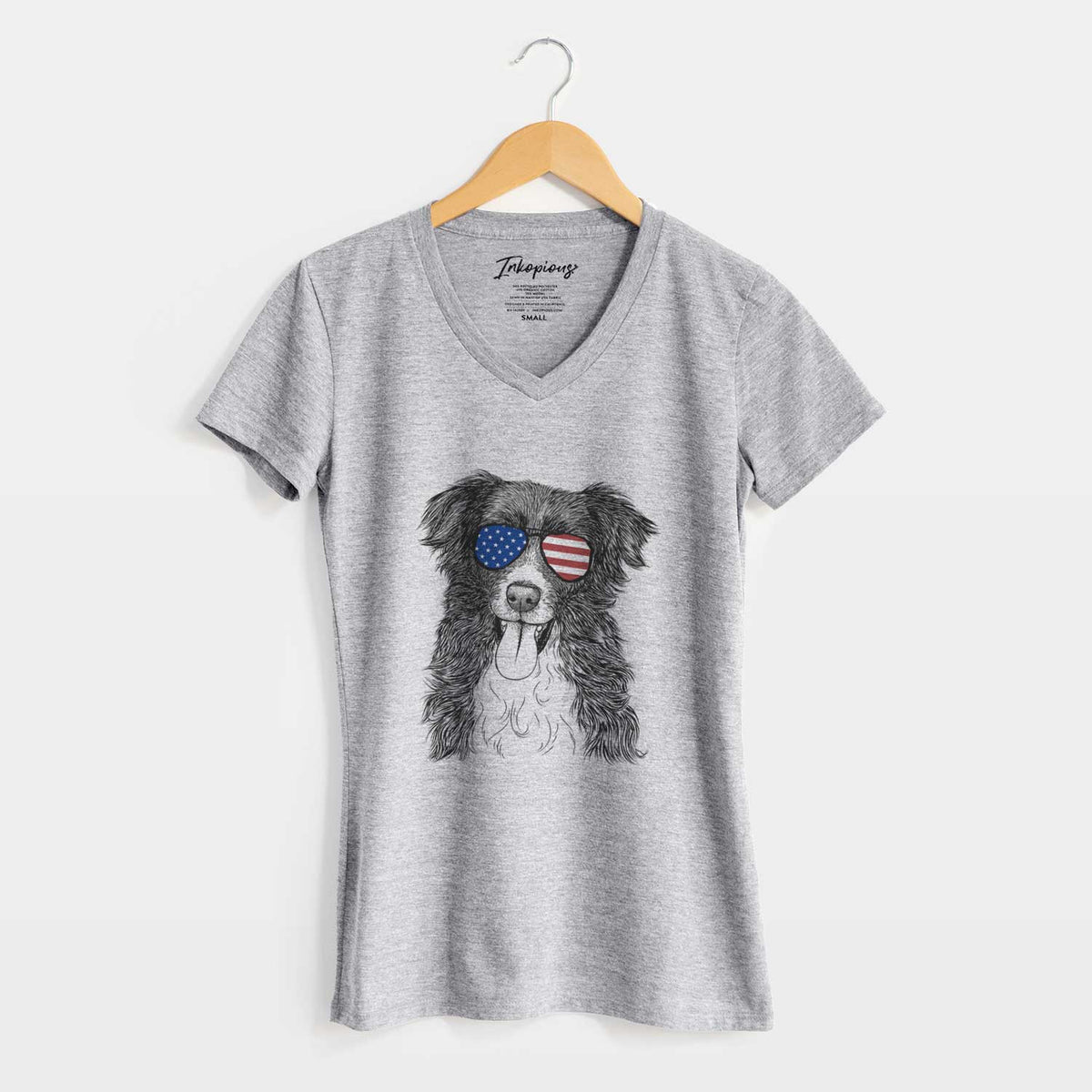 USA Indi the Border Collie - Women&#39;s Perfect V-neck Shirt
