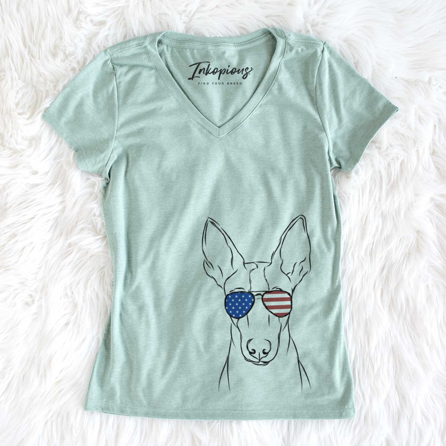 USA Indy the Ibizan Hound - Women's Perfect V-neck Shirt