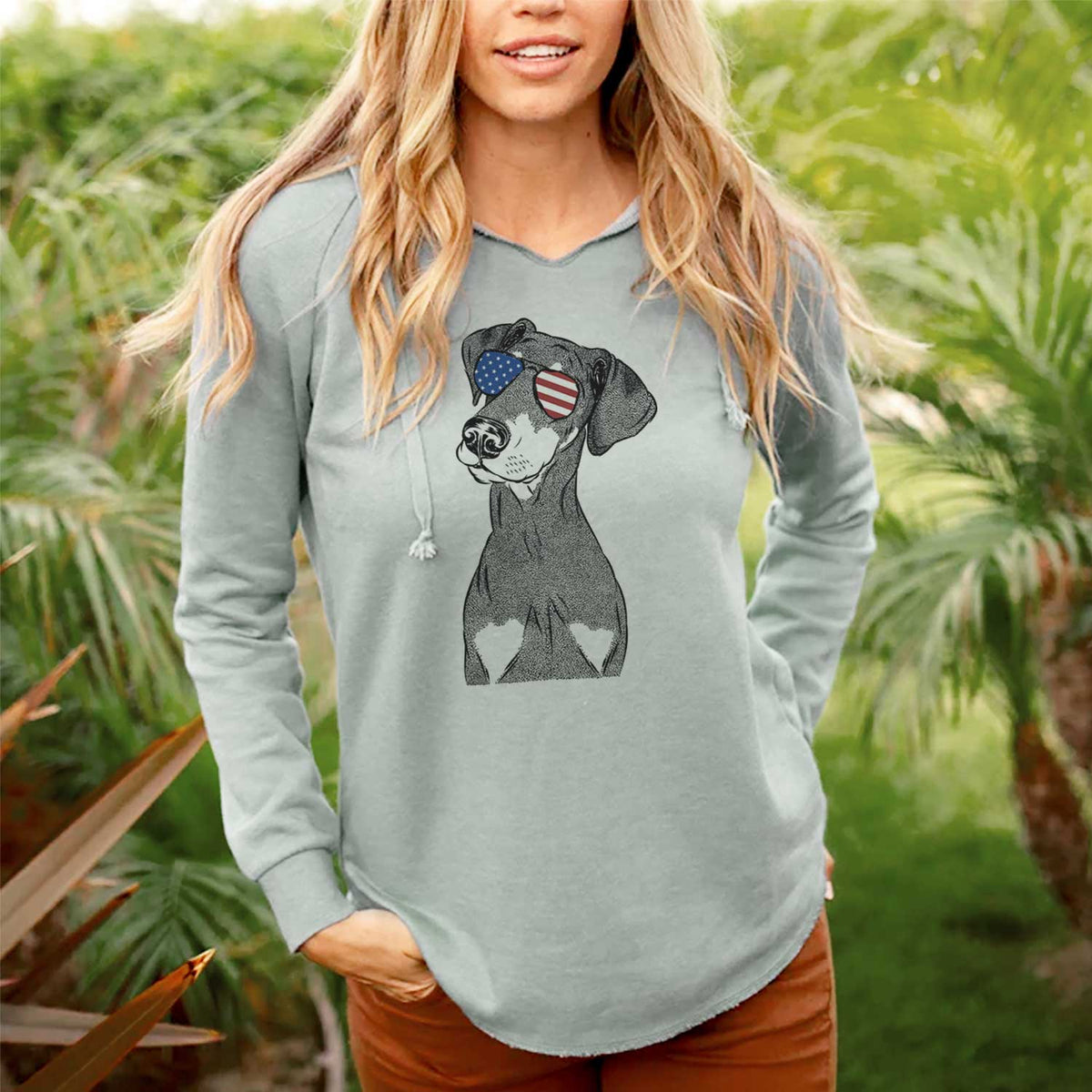 USA Iroh the Doberman Pinscher - Cali Wave Hooded Sweatshirt