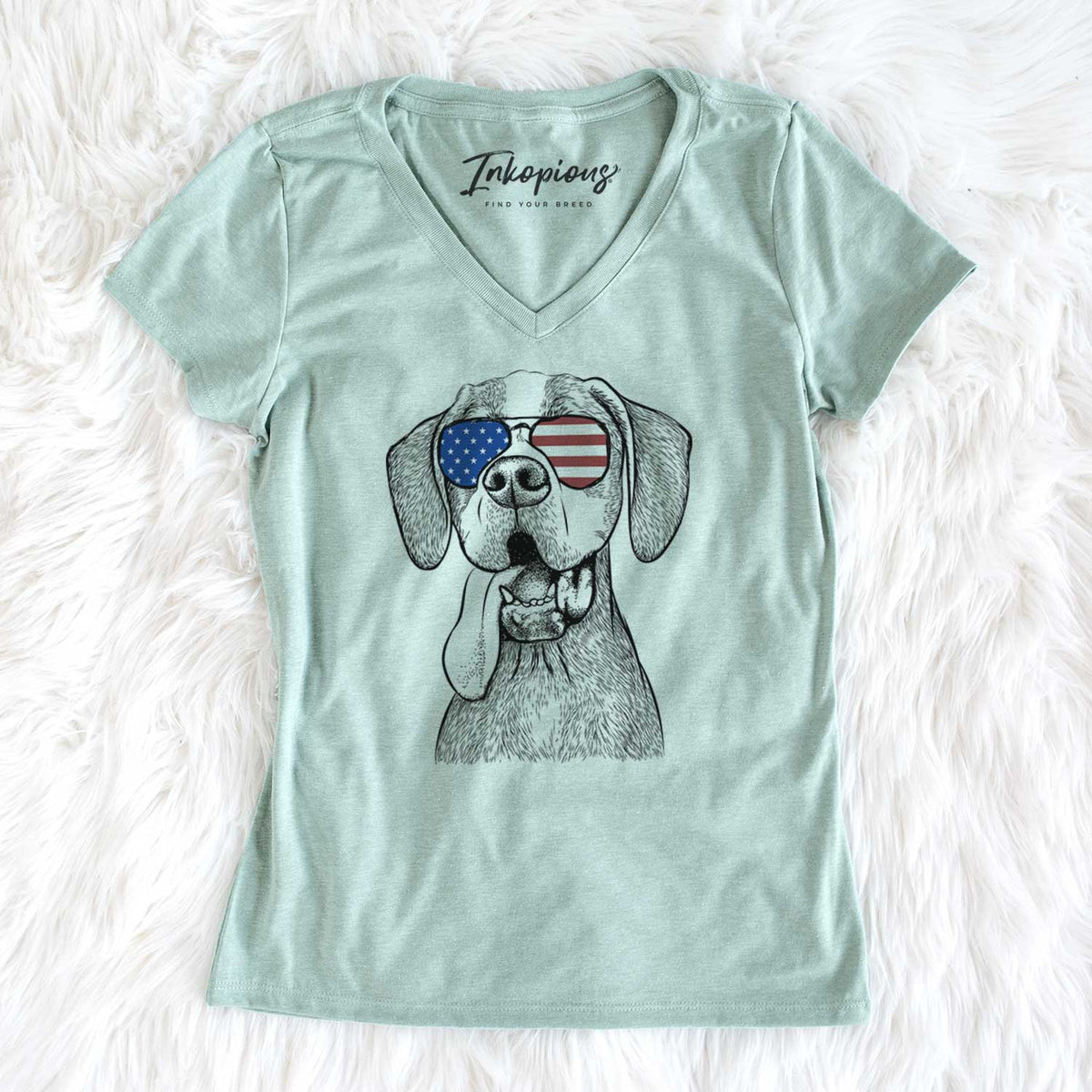 USA Irwin the English Pointer - Women's Perfect V-neck Shirt