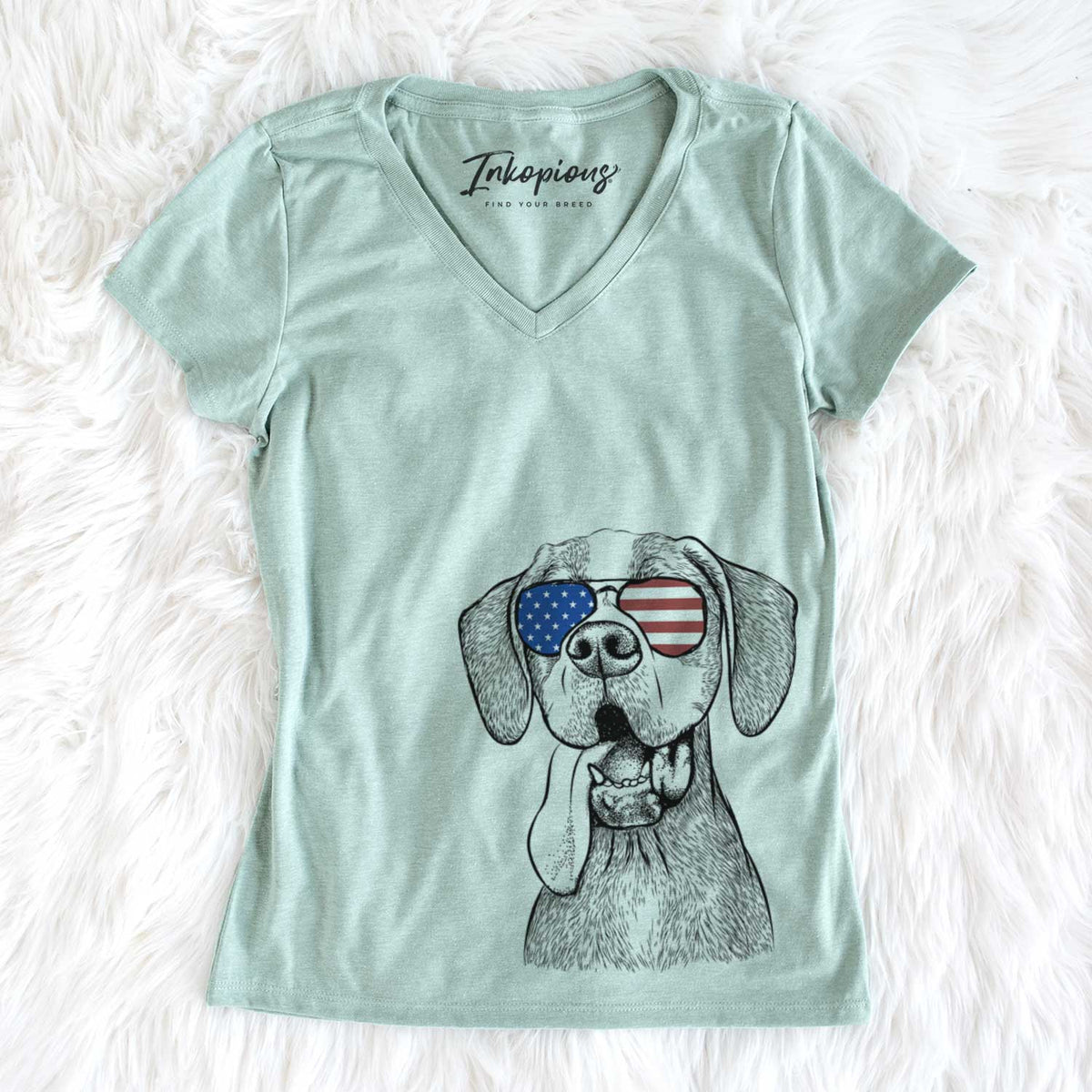 USA Irwin the English Pointer - Women's Perfect V-neck Shirt