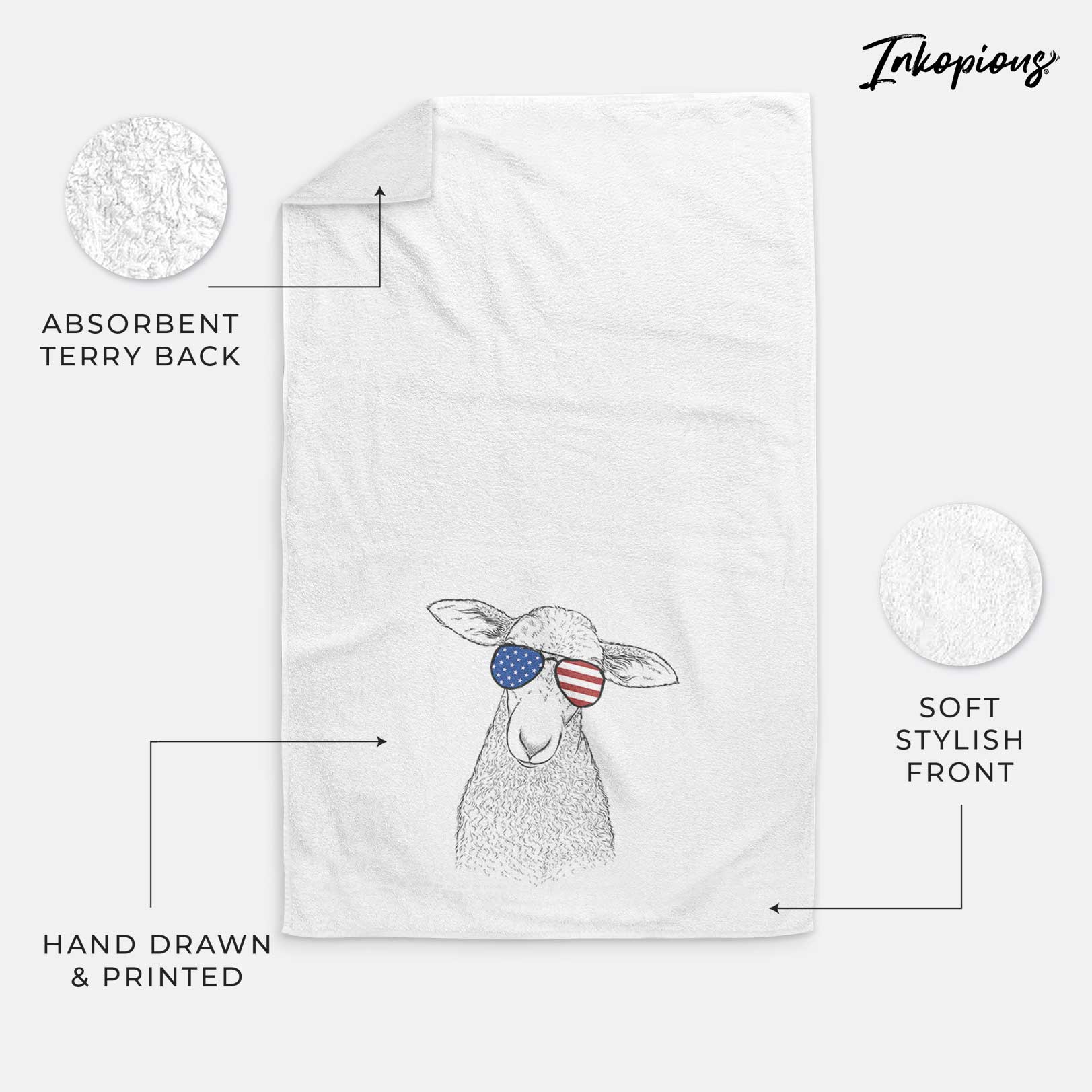 Ivy the Lamb Decorative Hand Towel