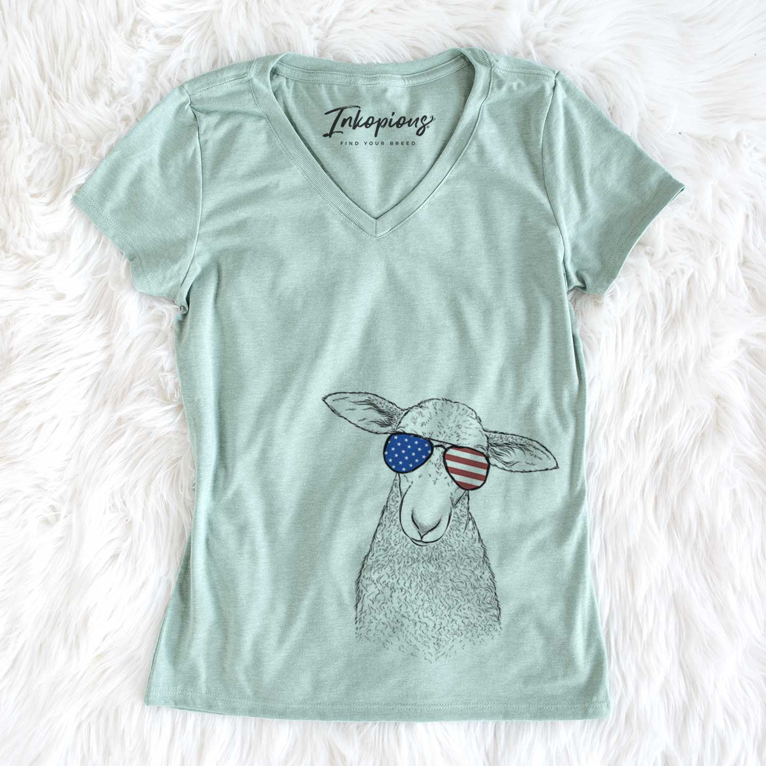 USA Ivy the Lamb - Women's Perfect V-neck Shirt