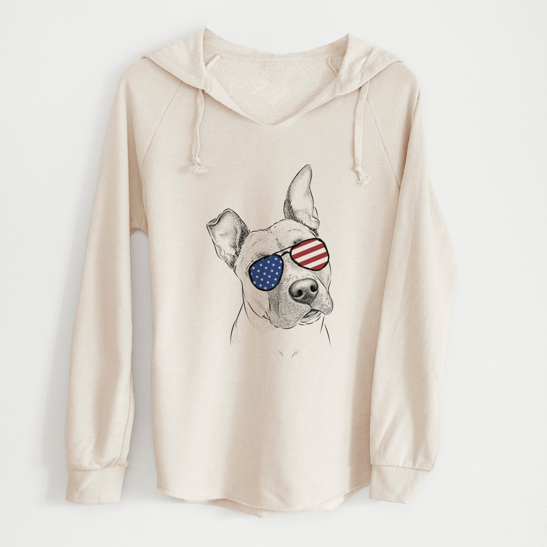 USA Ivy the Pitbull Mix - Cali Wave Hooded Sweatshirt