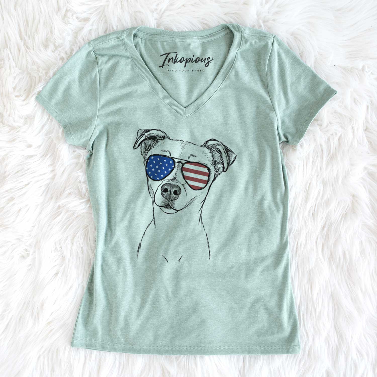 USA Izzy the Chiweenie - Women's Perfect V-neck Shirt