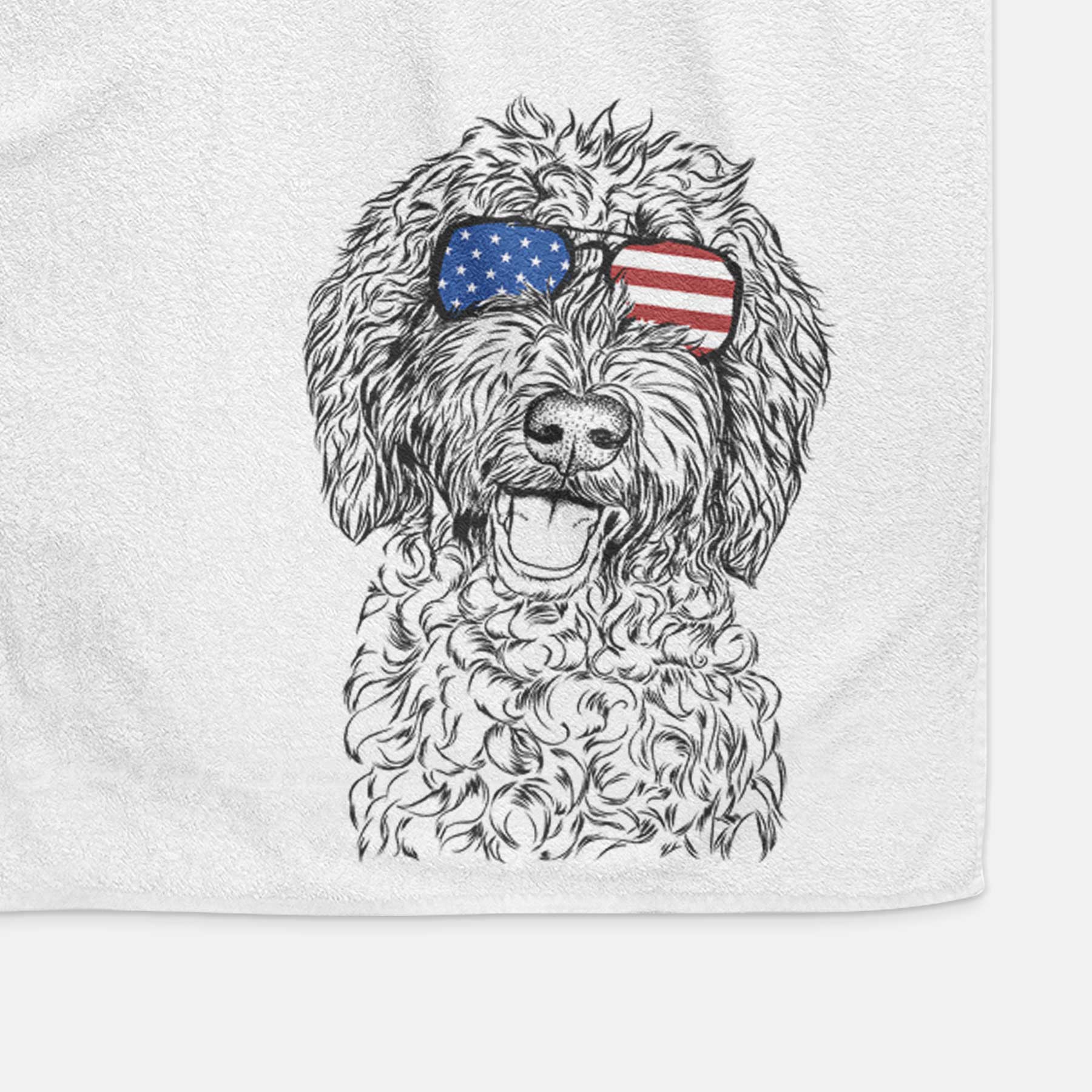 Jack the Chocolate Labradoodle Decorative Hand Towel