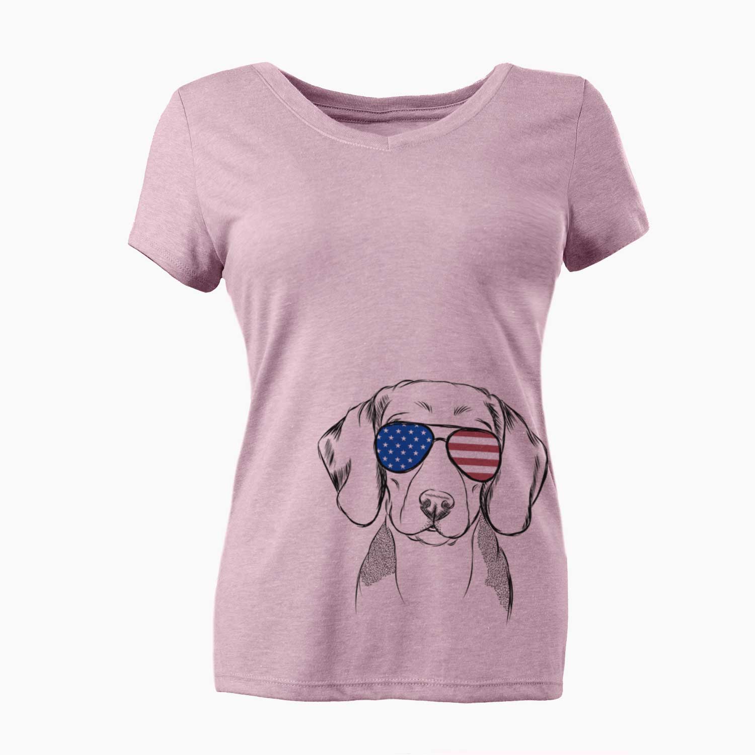 USA Jake the Beagle - Women's Perfect V-neck Shirt