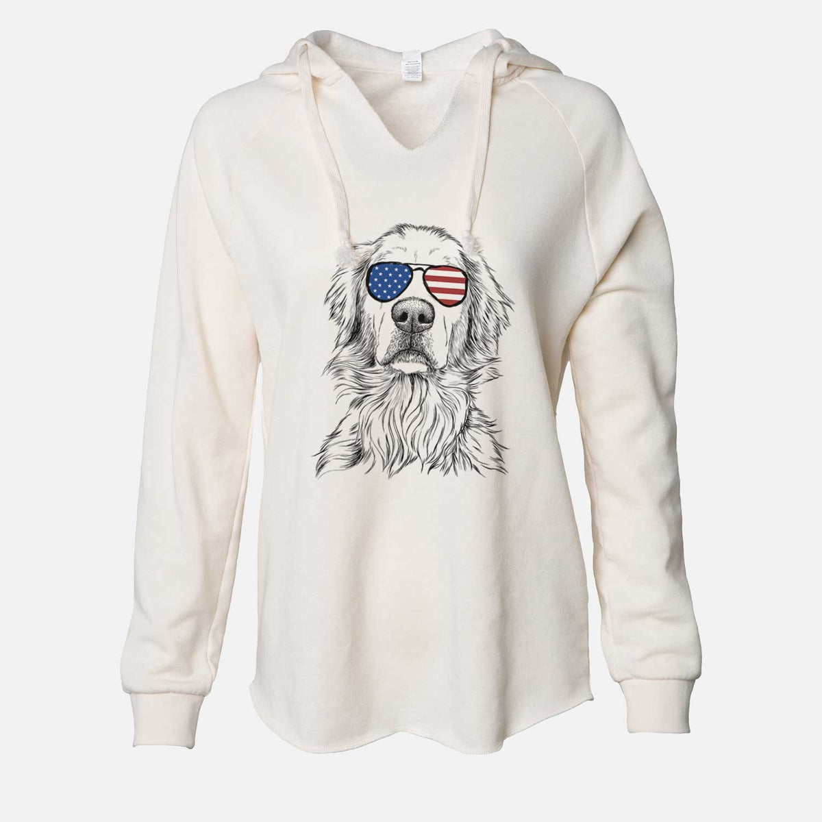 USA Jake aroni the Golden Retriever - Cali Wave Hooded Sweatshirt