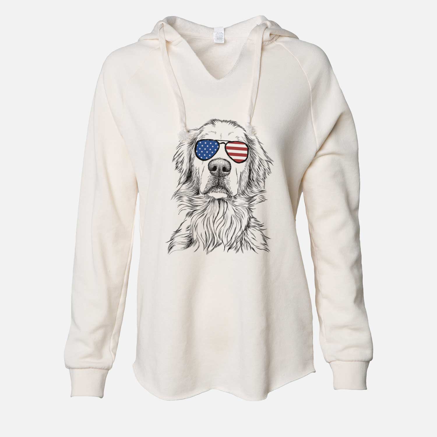 USA Jake aroni the Golden Retriever - Cali Wave Hooded Sweatshirt