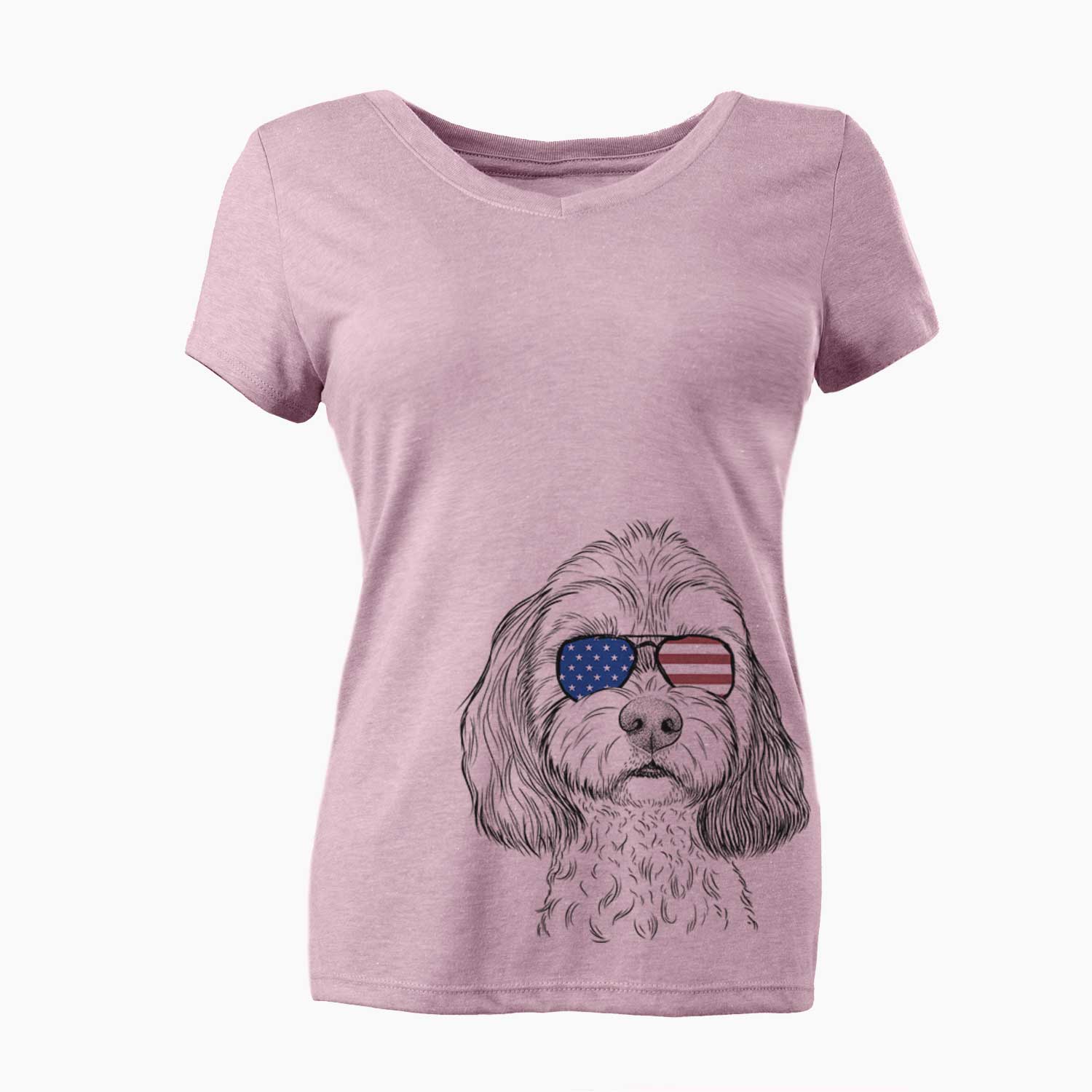 USA Jasper Diggins the Cavapoo - Women's Perfect V-neck Shirt