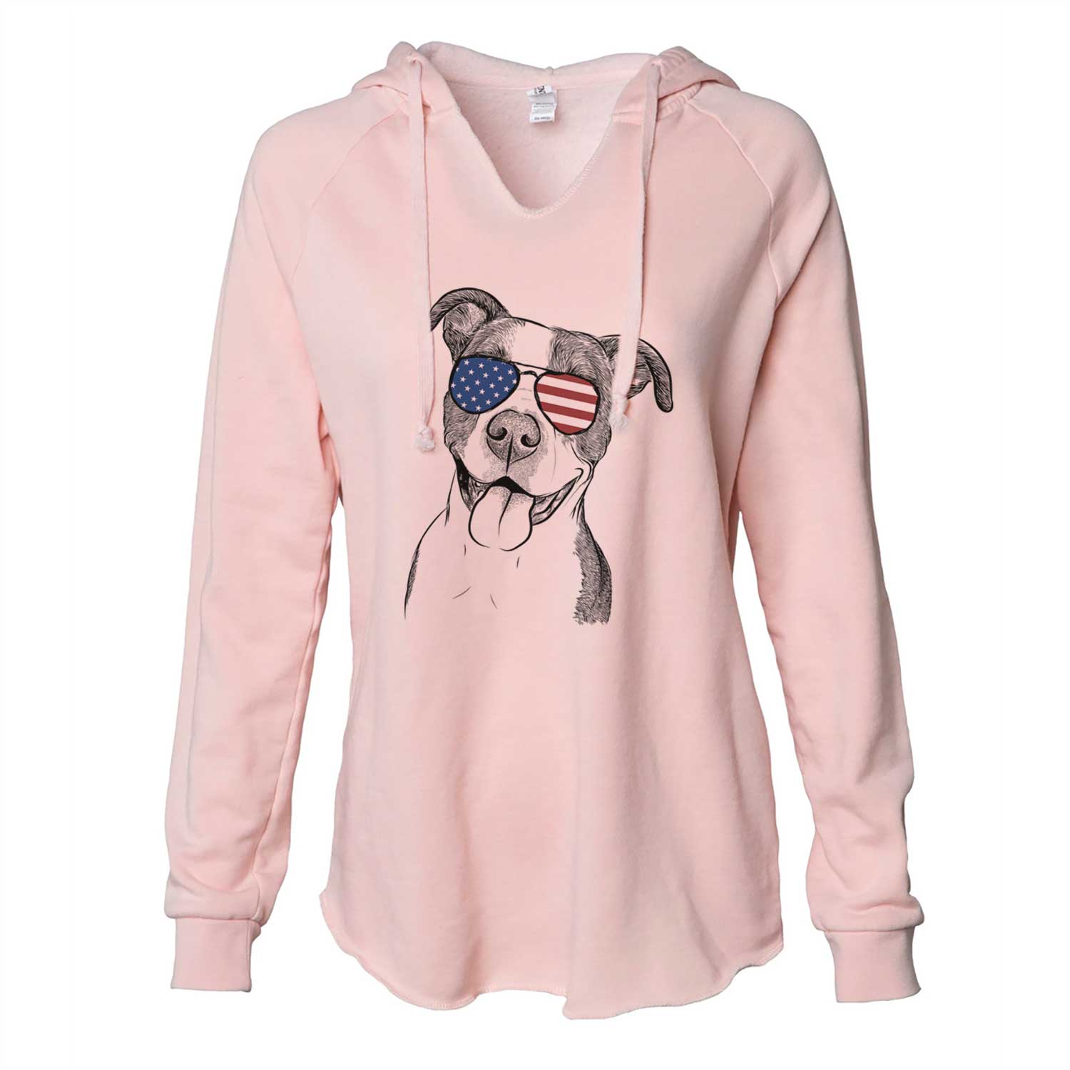 USA Jax the American Pitbull Terrier Mix - Cali Wave Hooded Sweatshirt