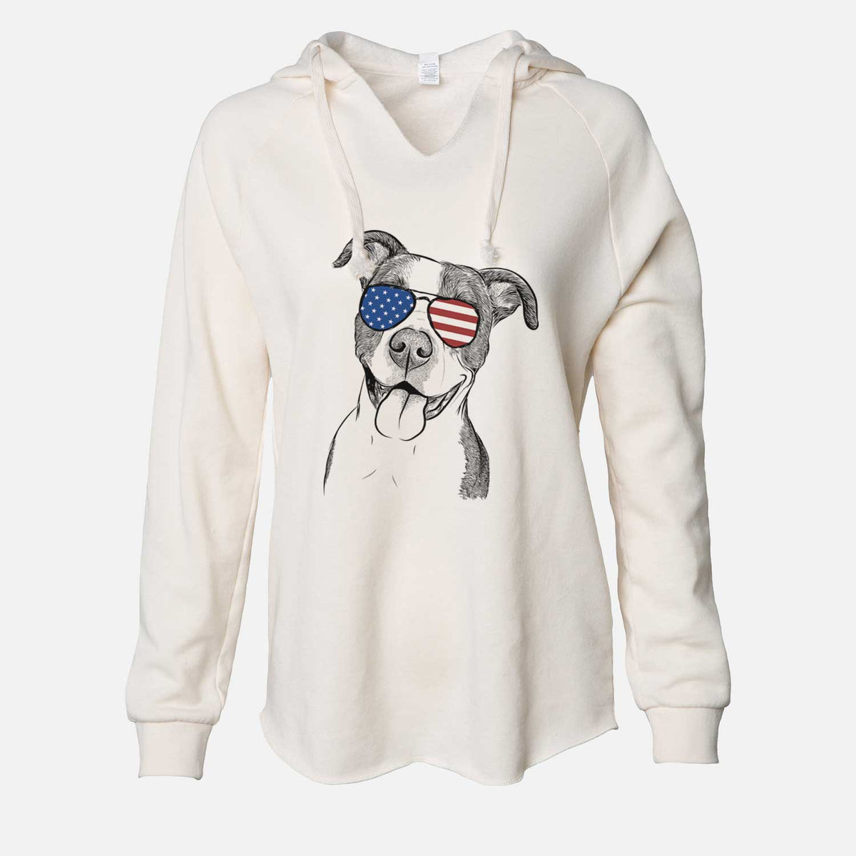 USA Jax the American Pitbull Terrier Mix - Cali Wave Hooded Sweatshirt