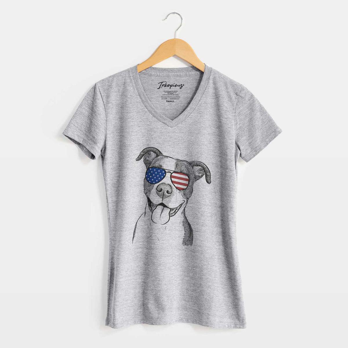 USA Jax the American Pitbull Terrier Mix - Women&#39;s Perfect V-neck Shirt