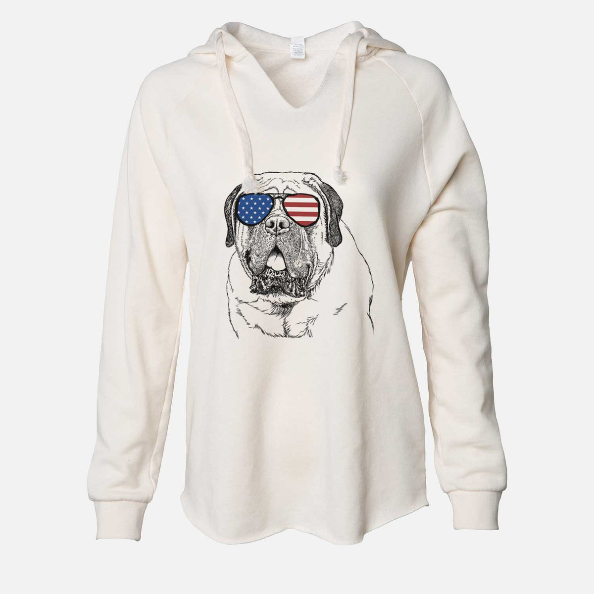 USA Jed the English Mastiff - Cali Wave Hooded Sweatshirt