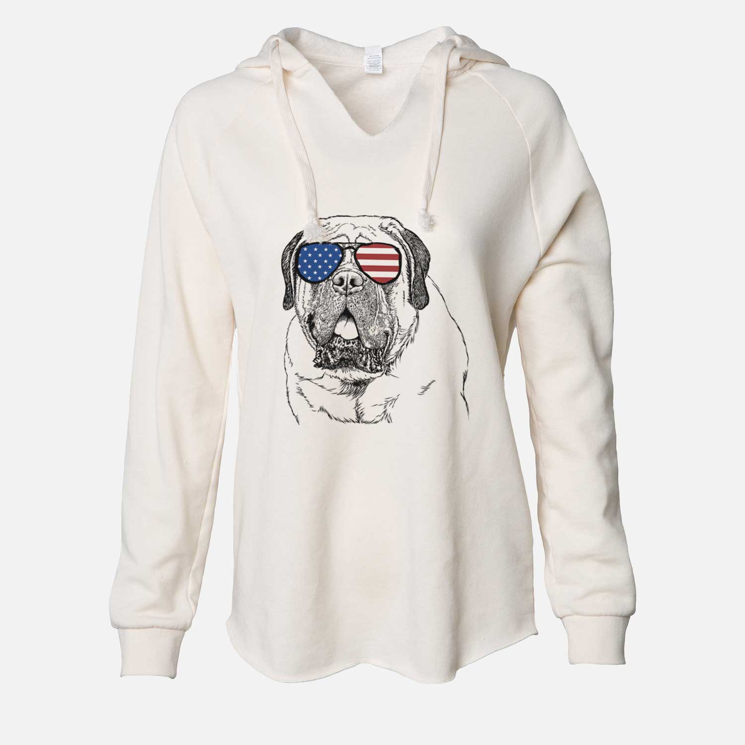 USA Jed the English Mastiff - Cali Wave Hooded Sweatshirt
