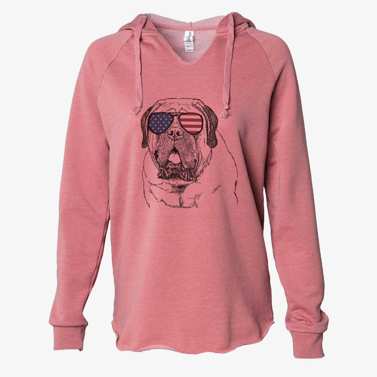 USA Jed the English Mastiff - Cali Wave Hooded Sweatshirt