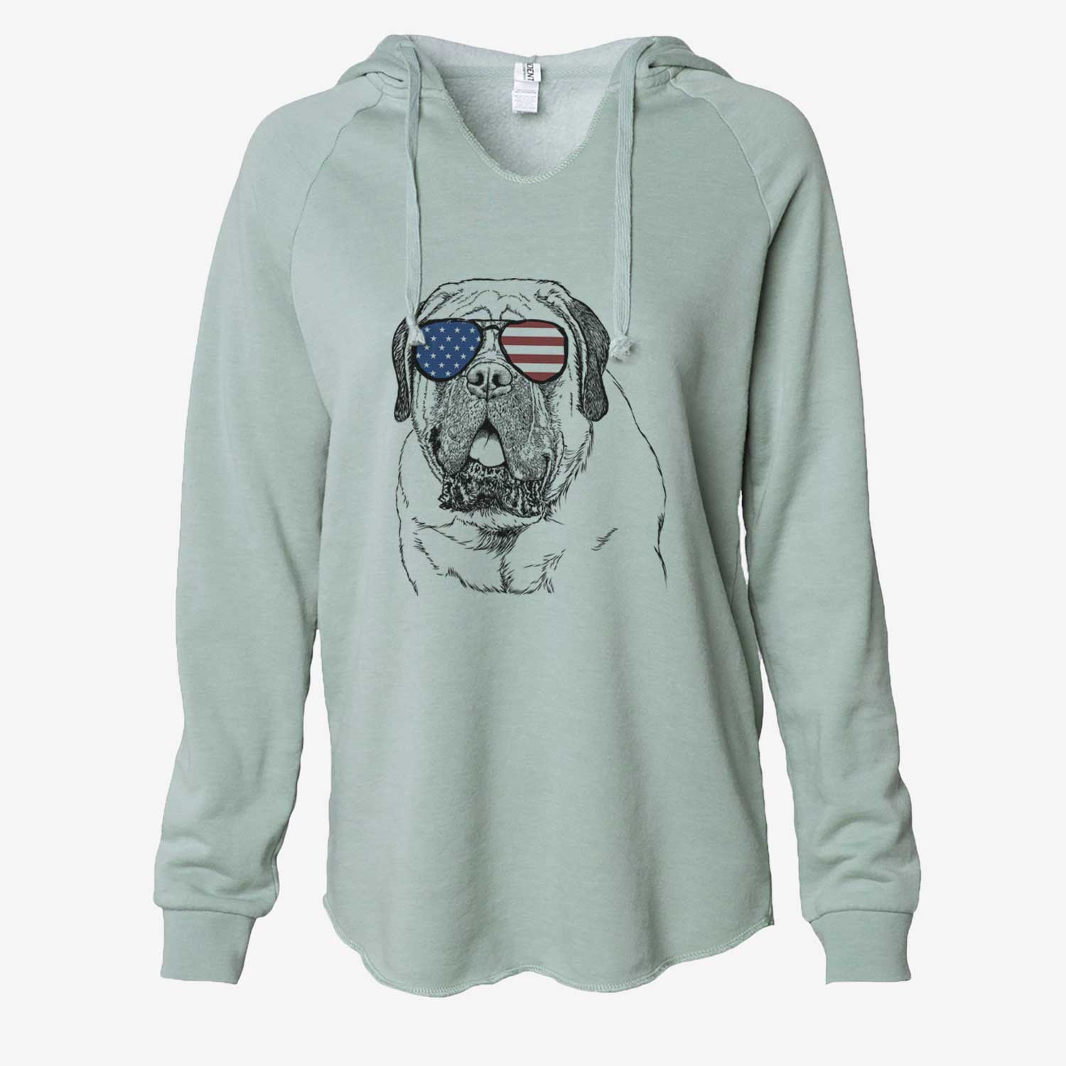 USA Jed the English Mastiff - Cali Wave Hooded Sweatshirt