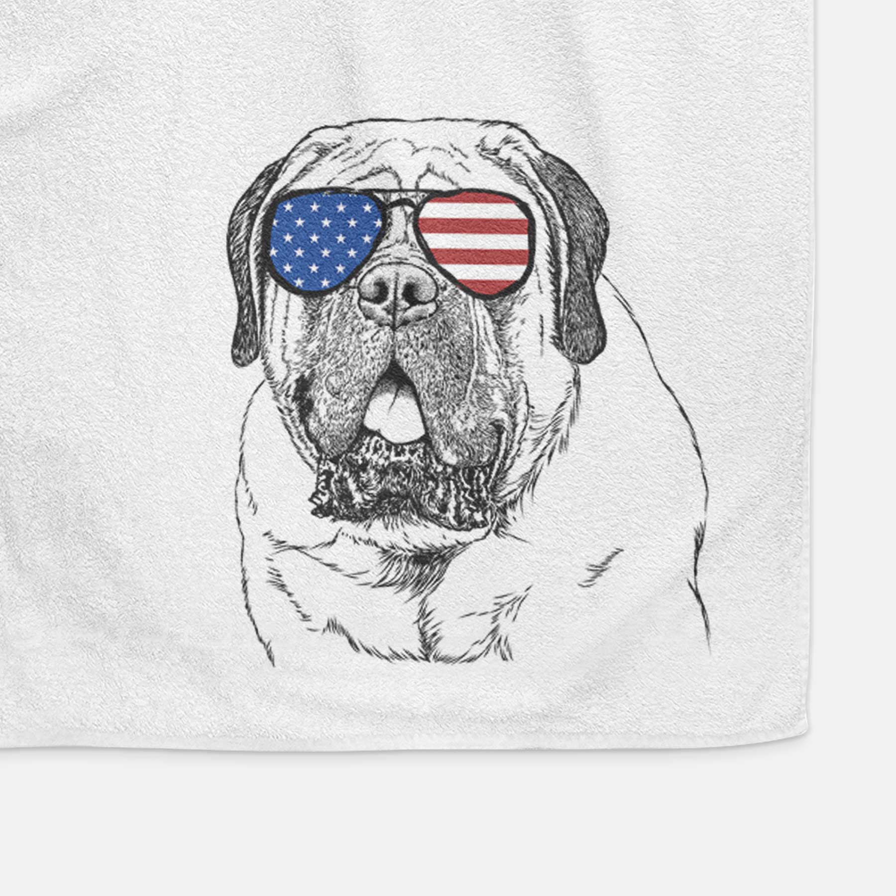 Jed the English Mastiff Decorative Hand Towel