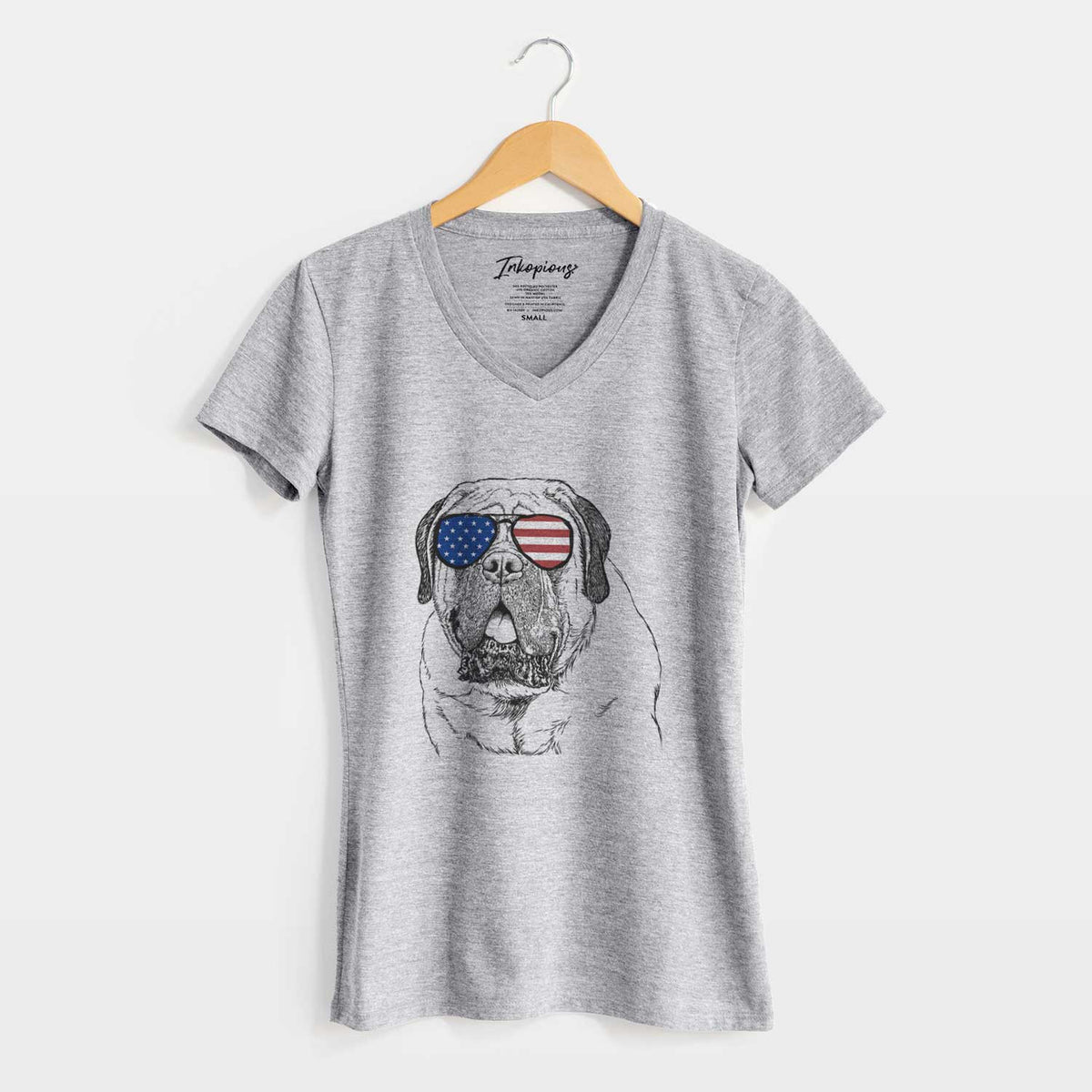 USA Jed the English Mastiff - Women&#39;s Perfect V-neck Shirt