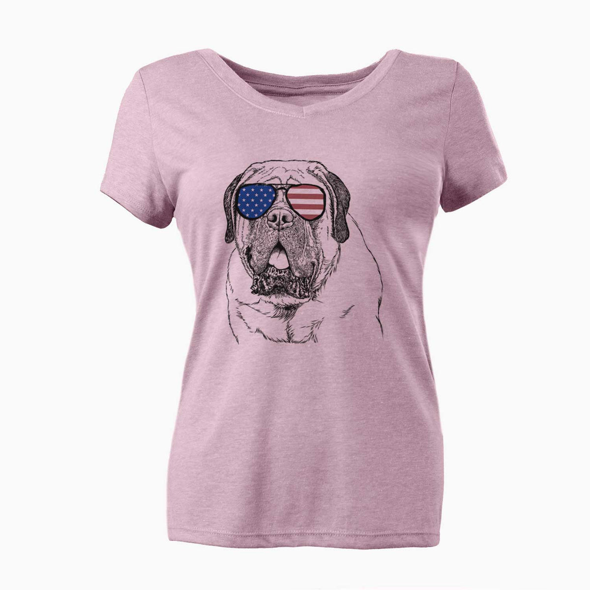 USA Jed the English Mastiff - Women's Perfect V-neck Shirt