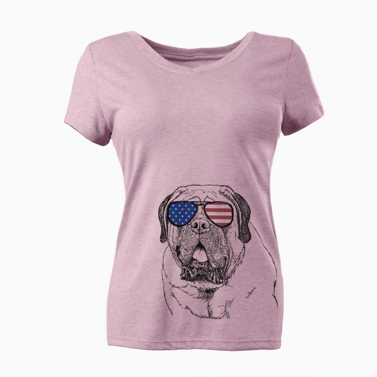 USA Jed the English Mastiff - Women's Perfect V-neck Shirt