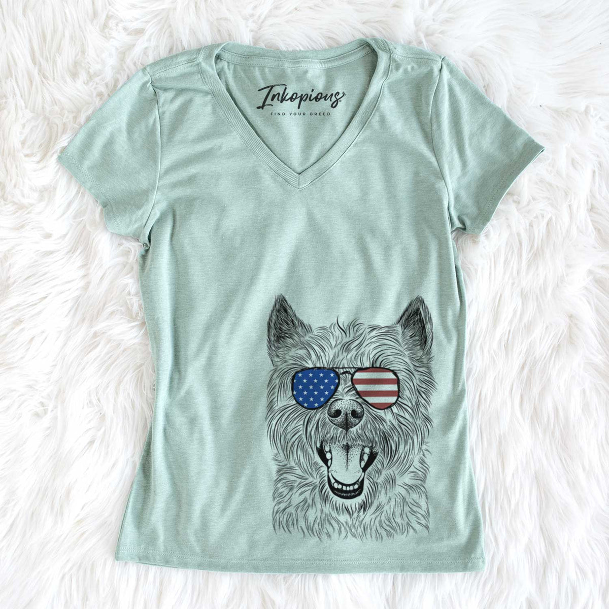 USA Jeff the Cairn Terrier - Women's Perfect V-neck Shirt