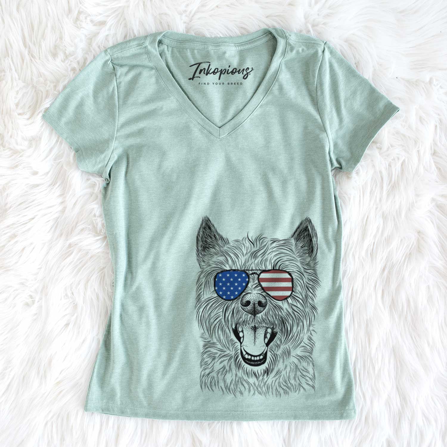 USA Jeff the Cairn Terrier - Women's Perfect V-neck Shirt