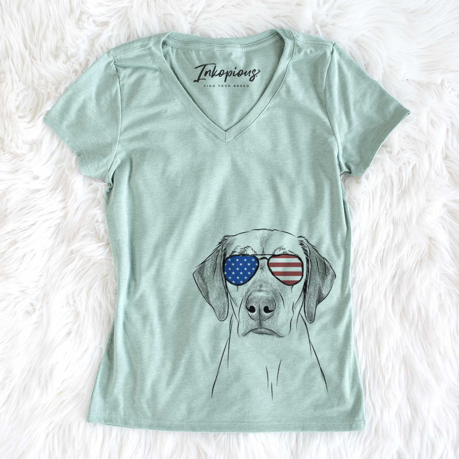 USA Jenga the Rhodesian Ridgeback - Women's Perfect V-neck Shirt