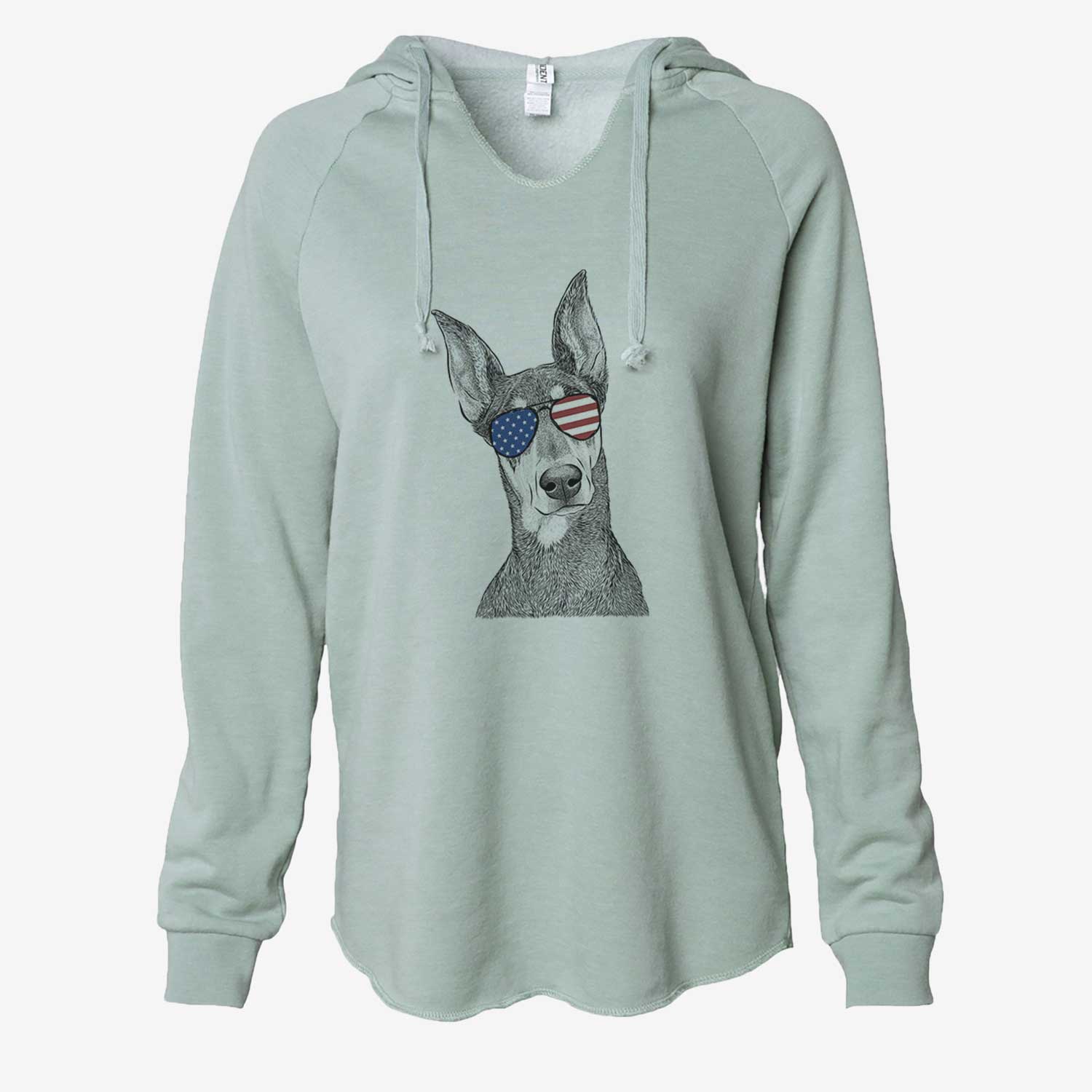 USA Jenna the Doberman Pinscher - Cali Wave Hooded Sweatshirt