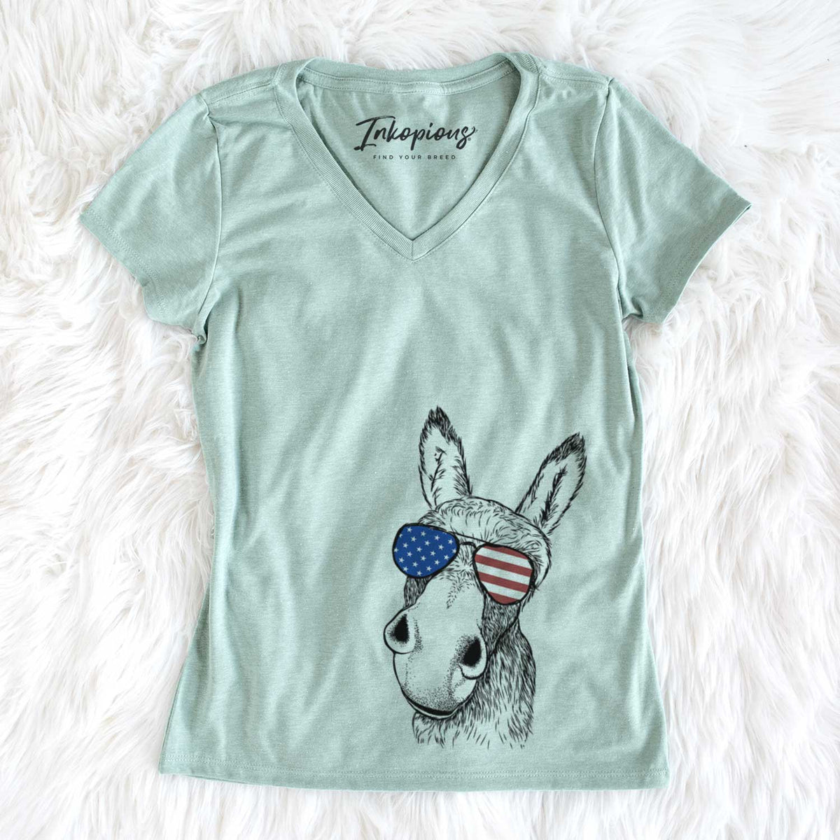 USA Jenny the Donkey - Women's Perfect V-neck Shirt