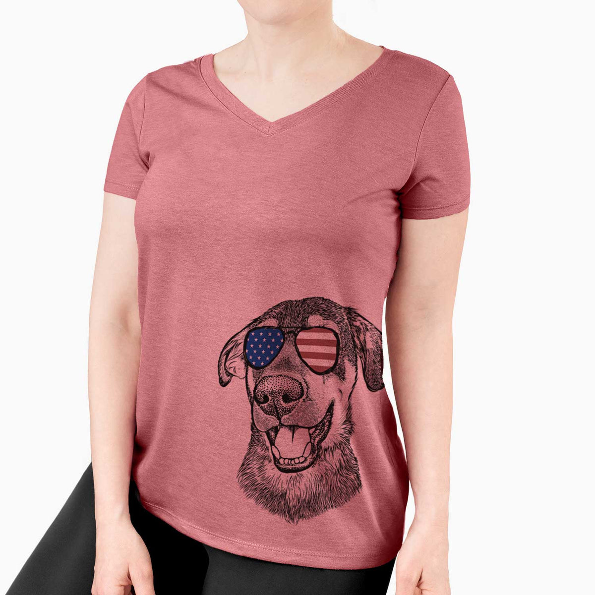 USA Jet the Mixed Breed - Women's Perfect V-neck Shirt