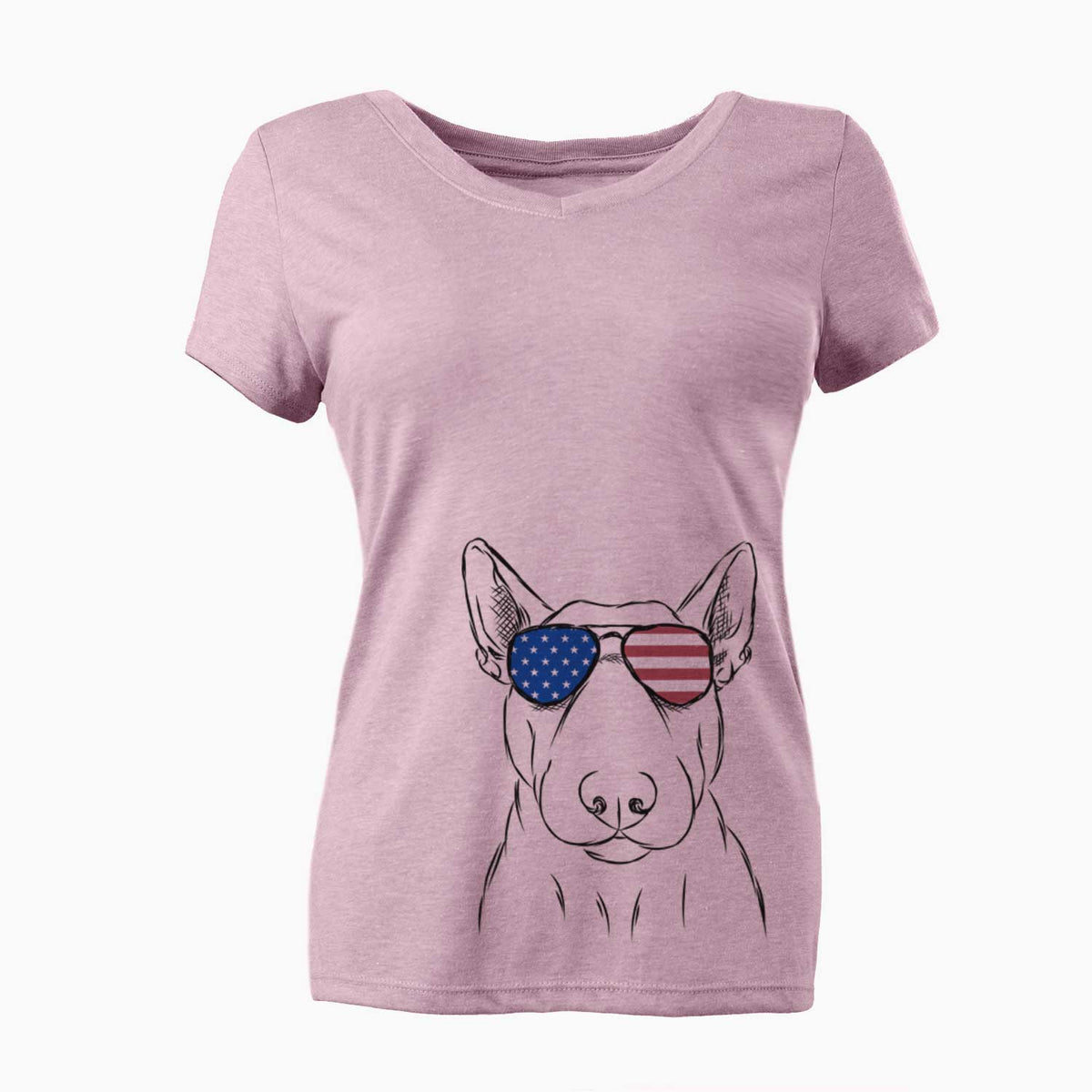 USA Jett the Bull Terrier - Women's Perfect V-neck Shirt