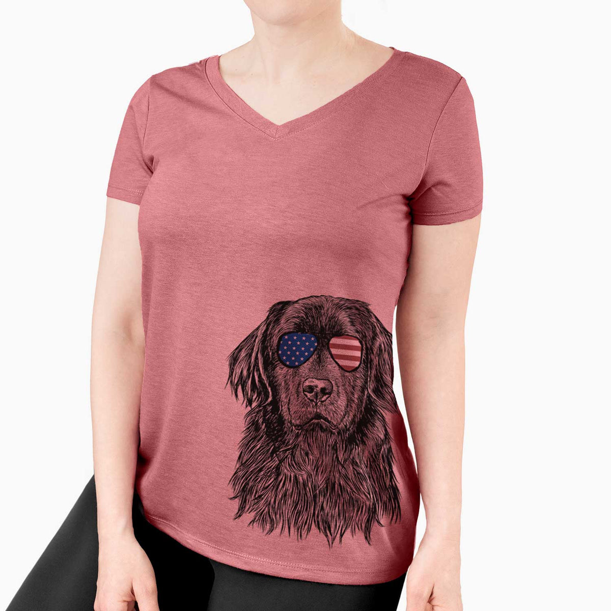 USA Jinx the Newfoundland - Women's Perfect V-neck Shirt