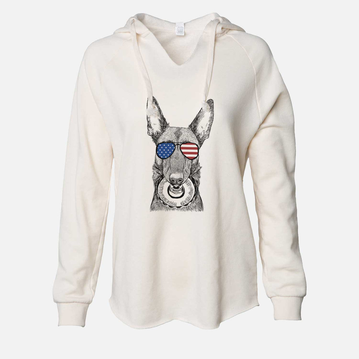 USA Juno the Belgian Malinois - Cali Wave Hooded Sweatshirt